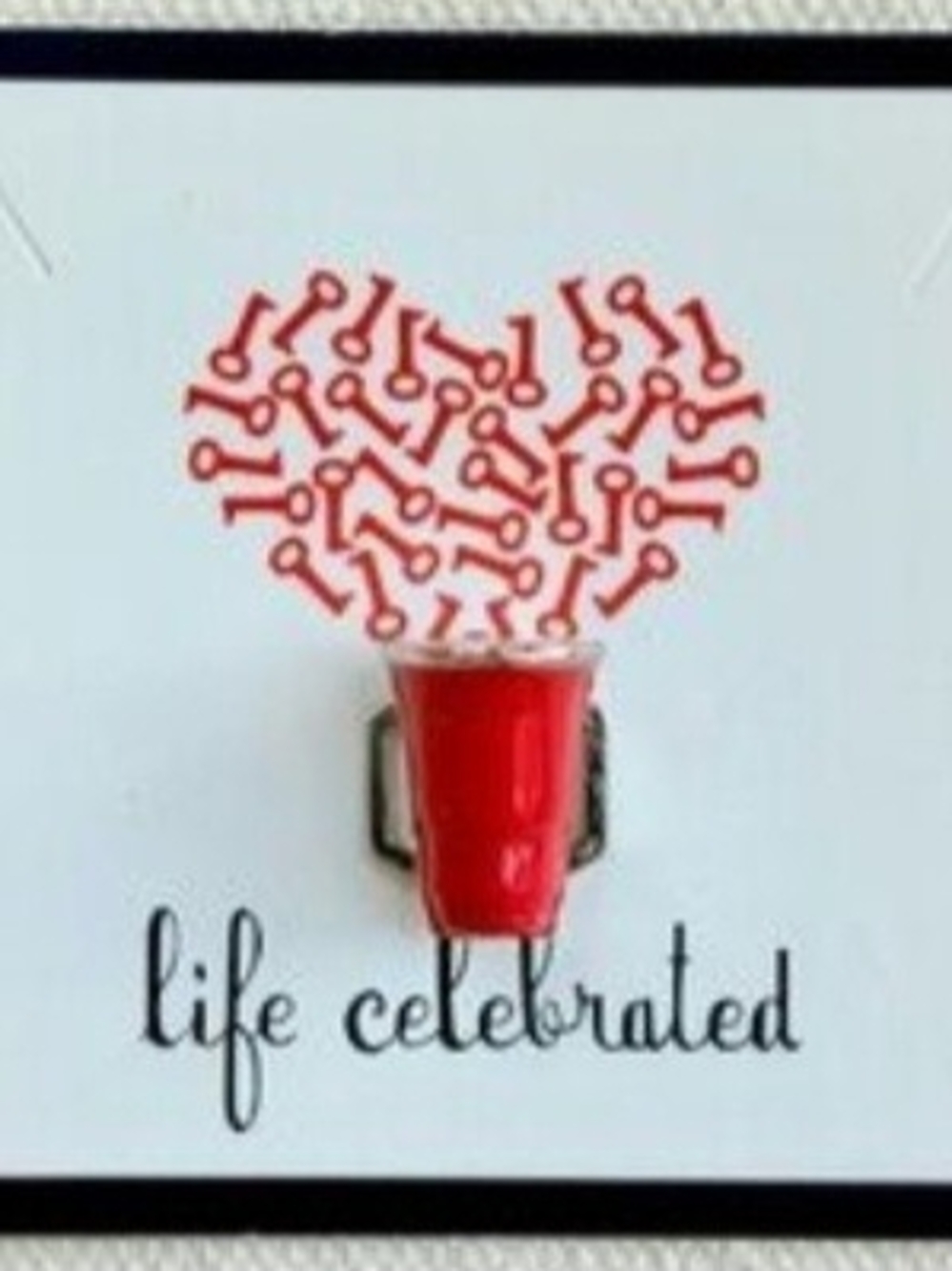 Keep Collective Red Mini Party Cup Slider Charm